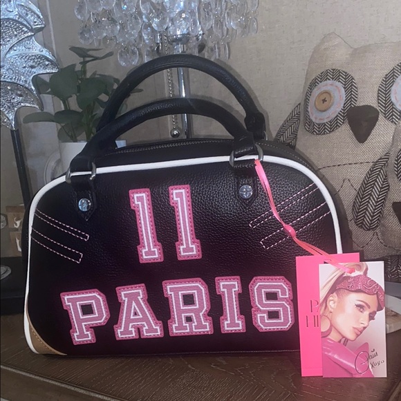 Paris Hilton Handbags - Paris Hilton Black and Pink Satchel